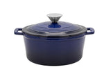 Enameled Cast Iron 5 Quart Dutch Oven with Lid - Blue