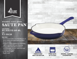 Enameled Cast Iron 9.5" Sauté Pan - Blue