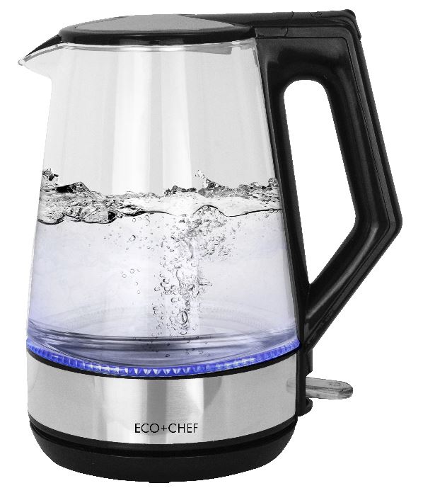 Taurus Omega | Glass Electric Teapot with LED Light | Electric Kettle | Appliances | Wireless Jug | 1.8 Liters | 65 Ounces | Water Boiler 