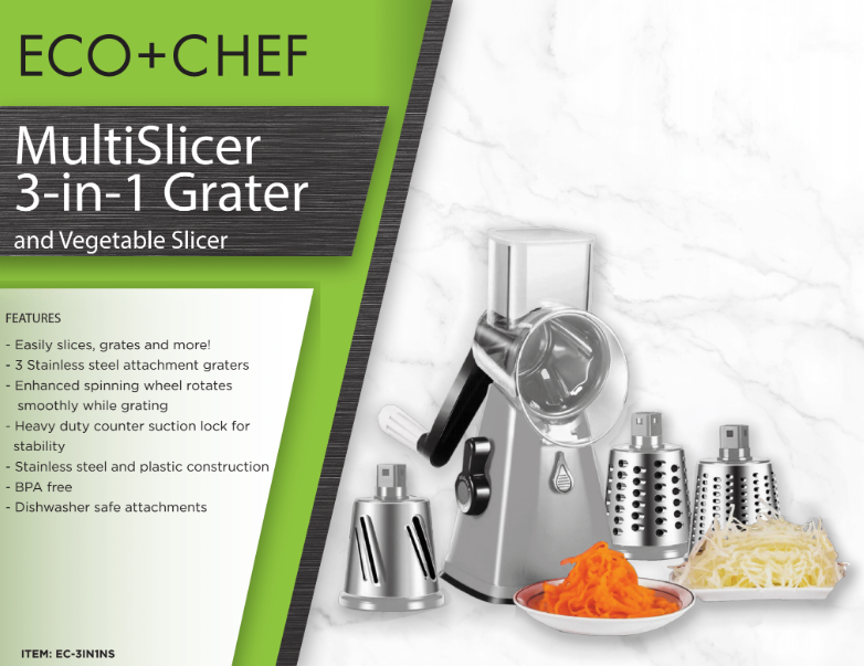 Multi-Slicer 3-in-1 Grater and Veggie Slicer – Eco + Chef Kitchen