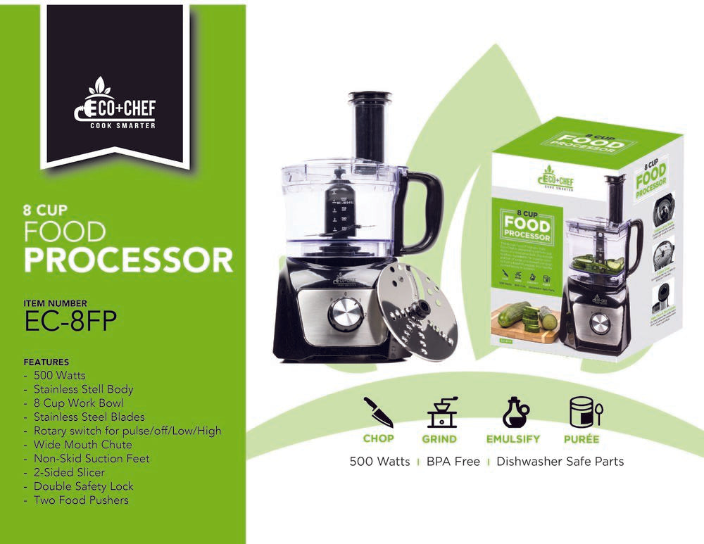 8-Cup Food Processor – Eco + Chef Kitchen