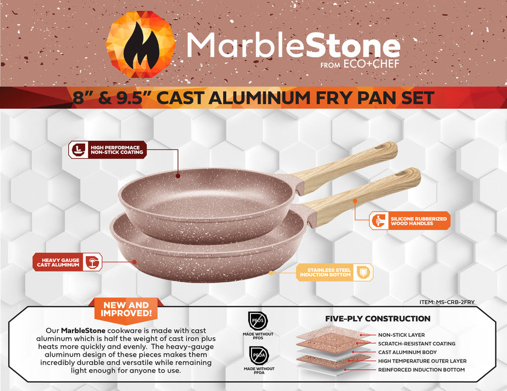 Marblestone Cast Aluminum 5 Quart Stock Pot with Lid – Eco + Chef