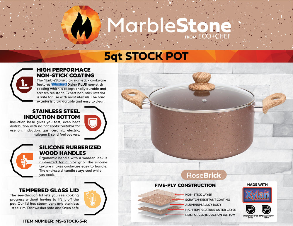 5 qt. Gradient Stock Pot | Granitestone Cookware Green