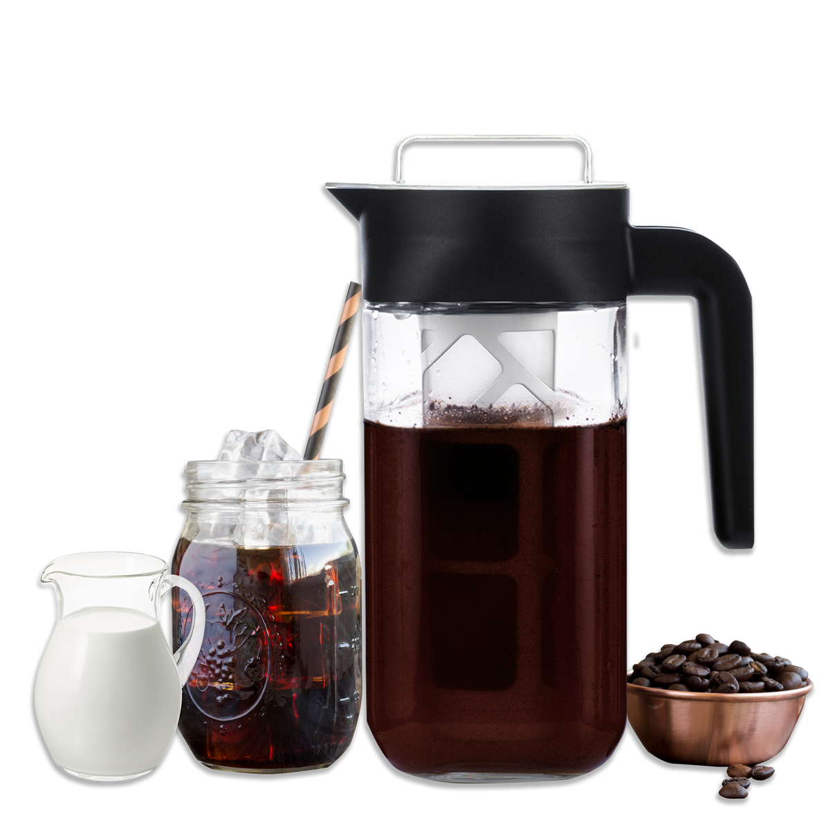 Brentwood Home Kitchen Cold Iced Coffee & Tea Maker Brew Machine, 64oz