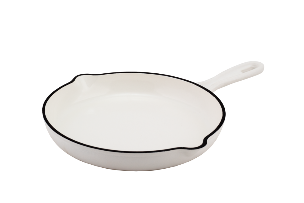 091814 Pearl White Ceramic Fry Pan