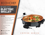 Copper Series 12" Round Electric Skillet