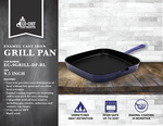 Enameled Cast Iron 9.5" Grill Pan - Blue