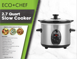 2.7 Quart Slow Cooker - Stainless Steel