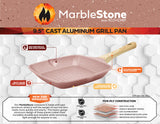 Marblestone Cast Aluminum 9.5" Grill Pan