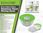 6-in-1 Store+More Stainless Steel Mixing Bowl