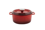 Enameled Cast Iron 3 Quart Dutch Oven with Lid - Red
