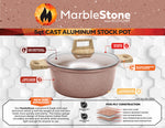Marblestone Cast Aluminum 5 Quart Stock Pot with Lid