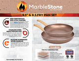 Marblestone Xylan Non-Stick 2-Piece Fry Pan Set (8.5" and 9.5")