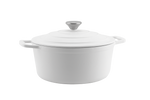 Enameled Cast Iron 5 Quart Dutch Oven with Lid - White